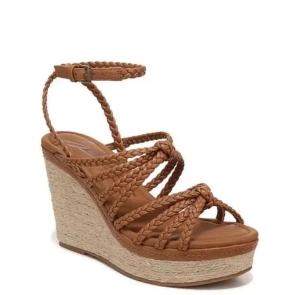 Zodiac Wedge Sandal 9.5 Boho Chic Platform Minimalist Festival 70s Brown Shana